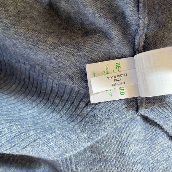 J. Crew Sweater Pullover Turtleneck Wool Alpaca Soft Cozy Classic Basic Blue XS - Picture 10 of 12